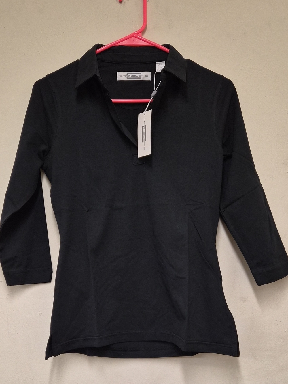Black Collared Women's Button-Down Top by Eileen Fisher Size XS